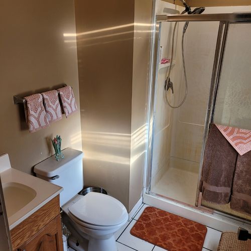 Clean and Paint walls in Bathroom