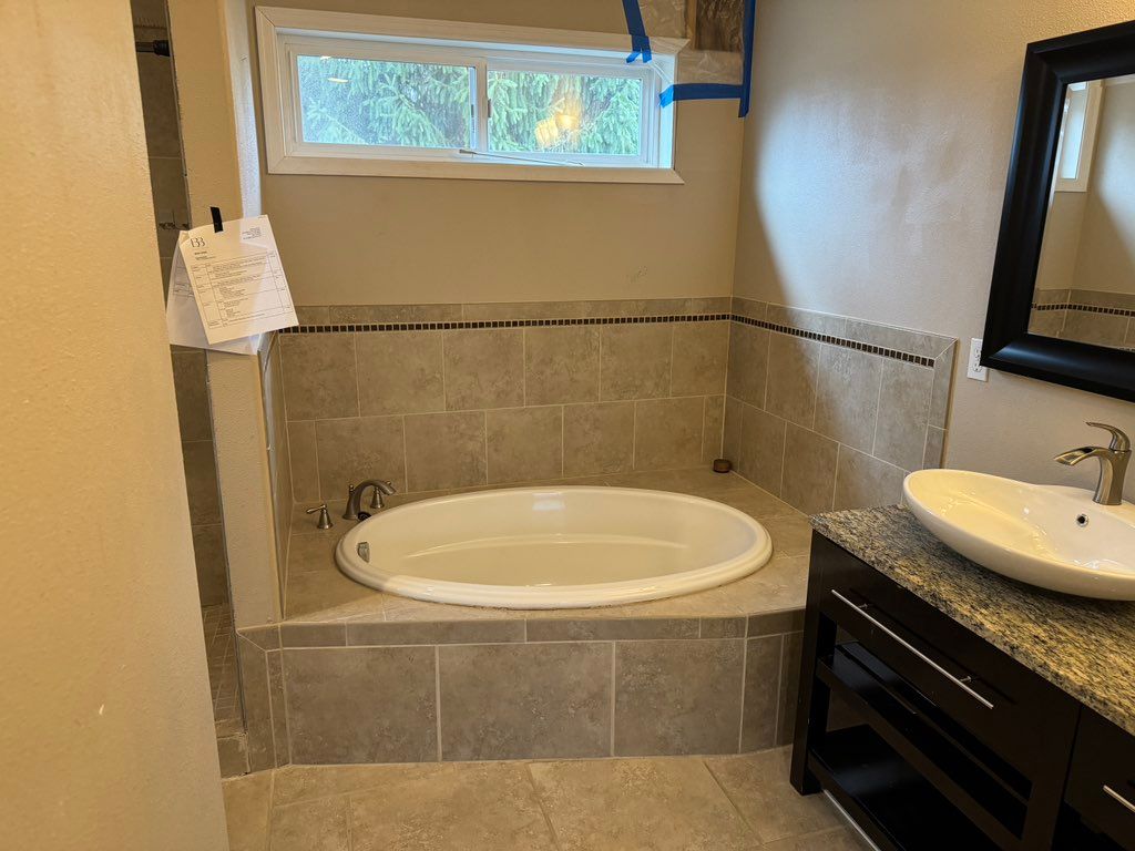 Check out how we took this dated bathroom and gave
