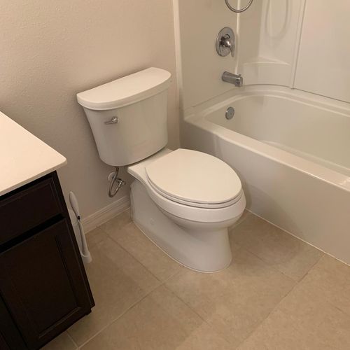 new toilet installation