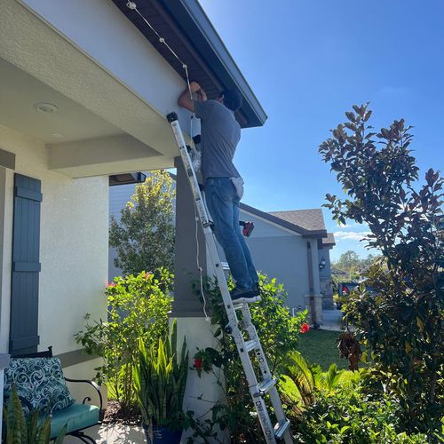 christmas lights installation