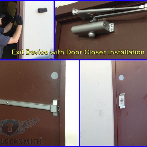 Exit Device with Door Closer Installation @ AZBIL 