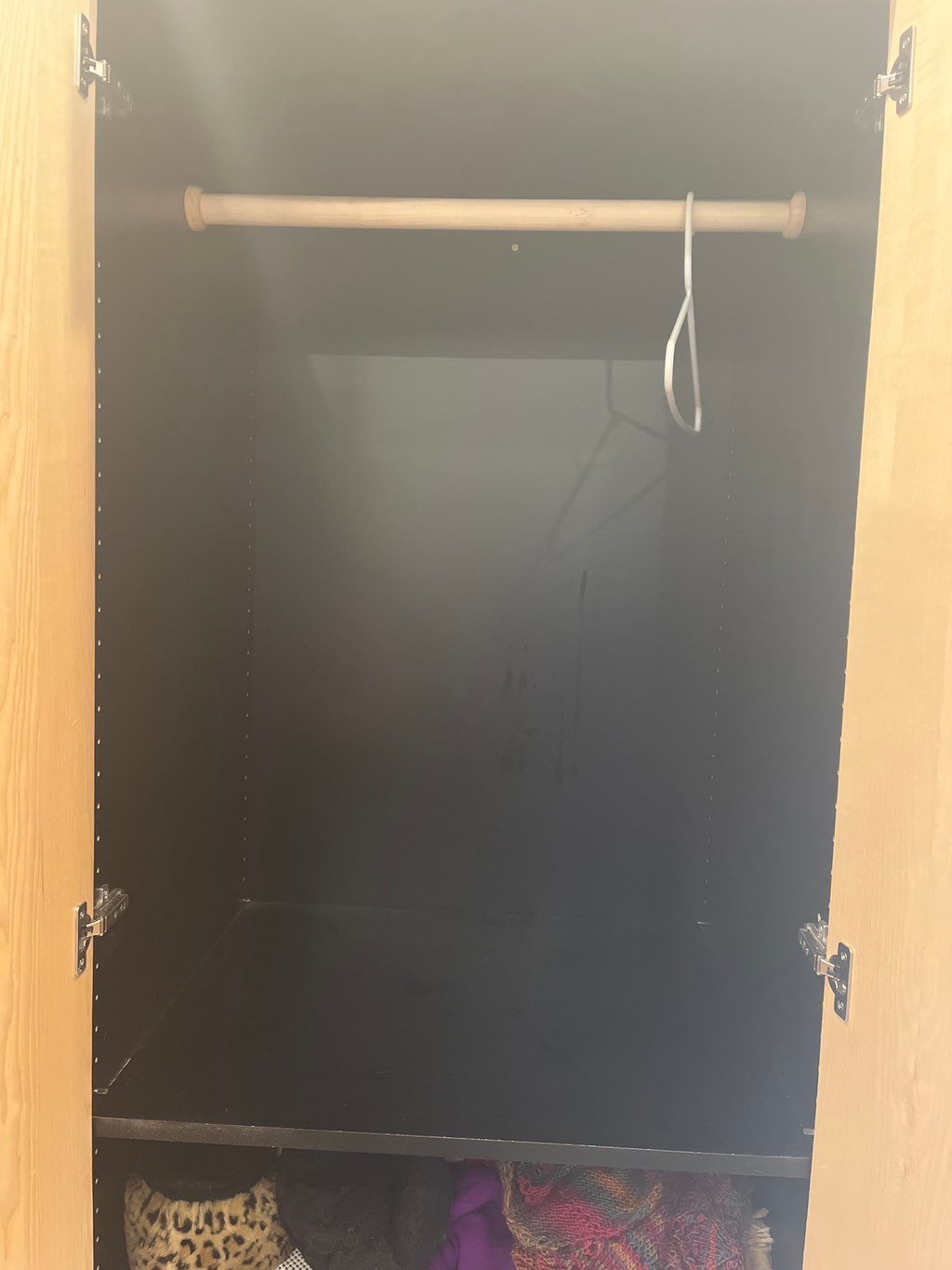 Installed closet rod for pantry closet. Great job!