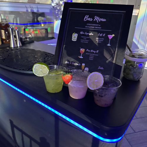 Custom Beyoncé themed mocktail signature cocktails