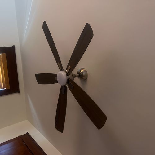 Jason installed multiple ceiling fans throughout o