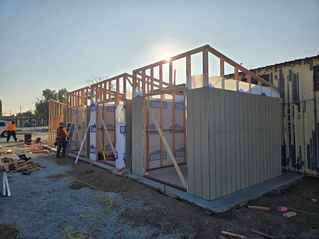 process of storage shed built photo 2of4