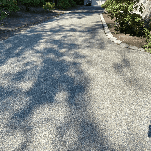 Pressure washed driveway in Marysville