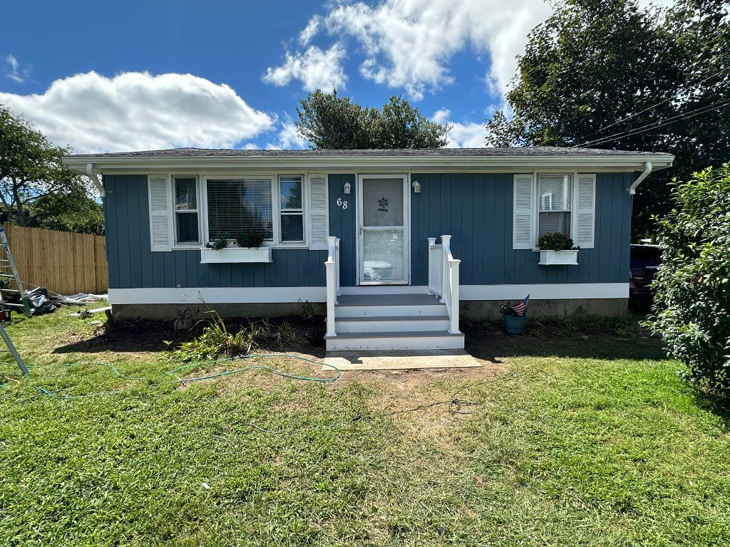 New front steps and facia around the house. 