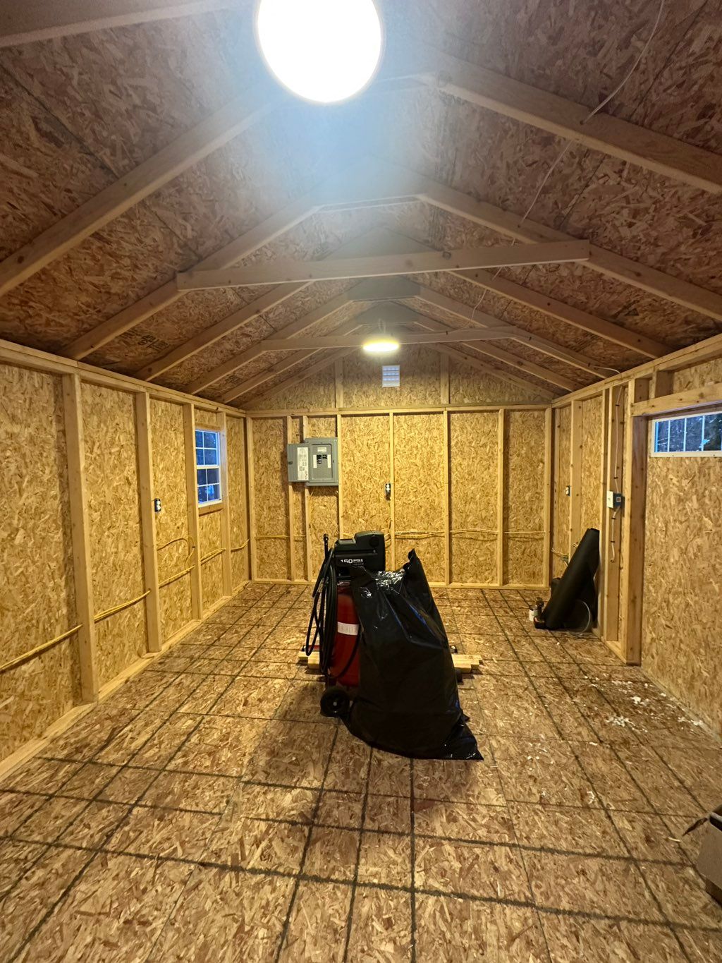 Installation of a 100 amp sub panel inside the She