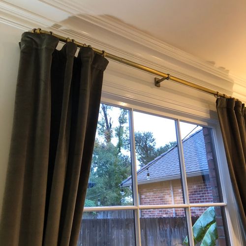 Installation of curtains