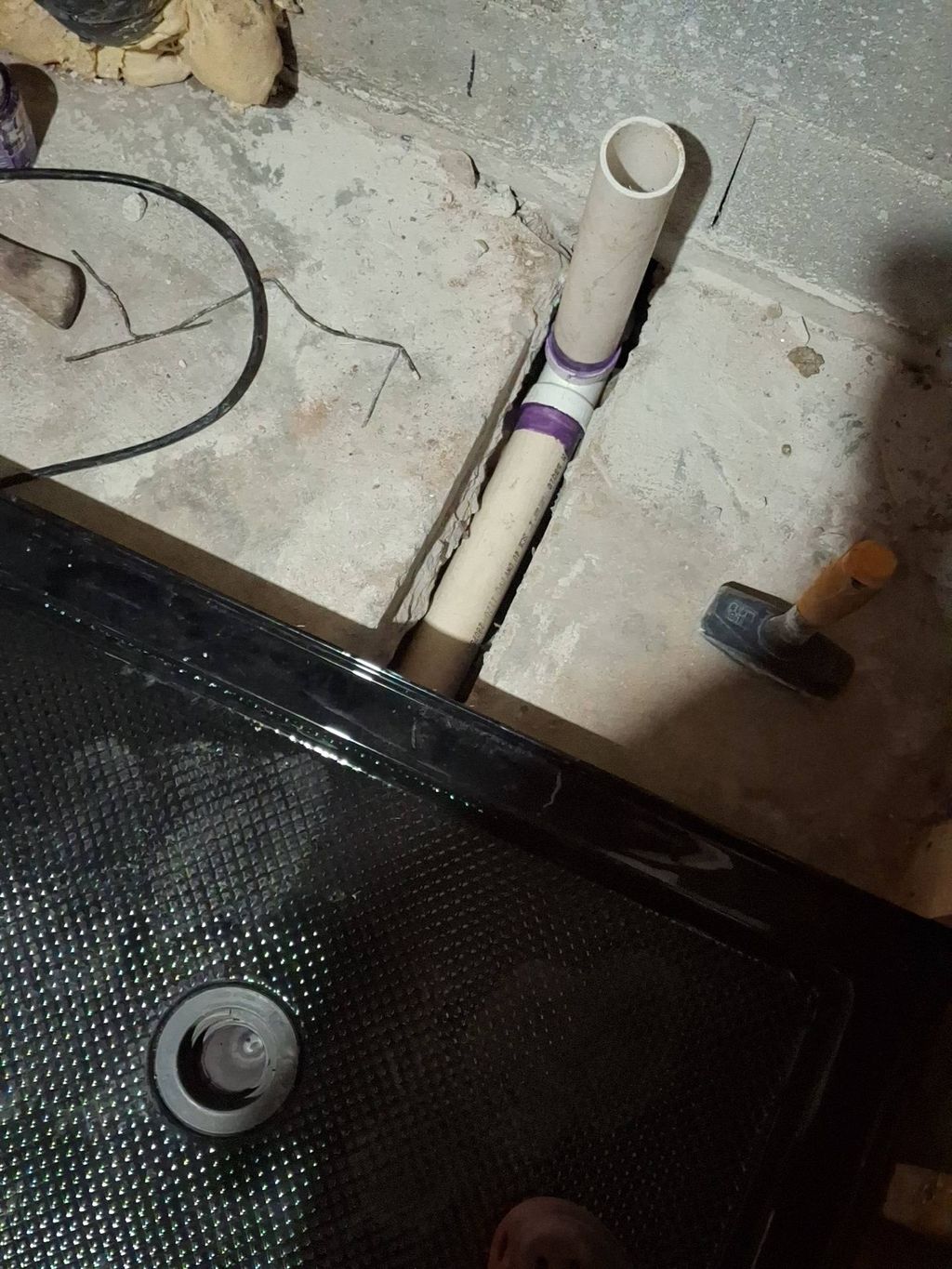 Shower Pan Drain Installation