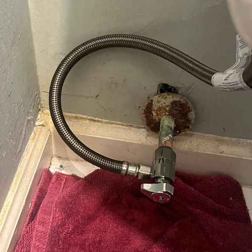 Replaced toilet valve 