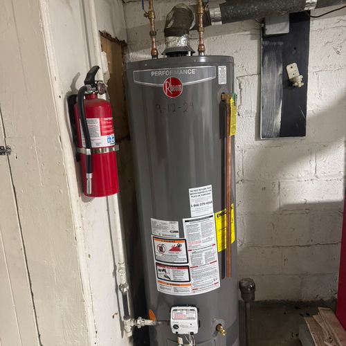 I recently had my water heater replaced, and the e