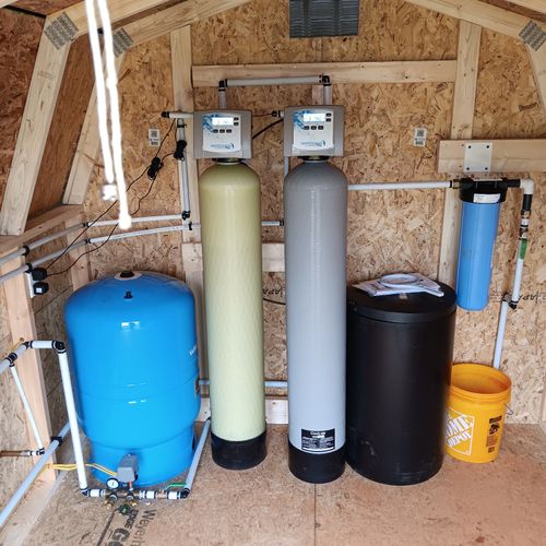 Water hardness and pressure tanks