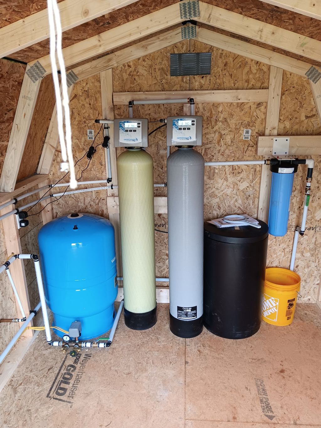 Water hardness and pressure tanks