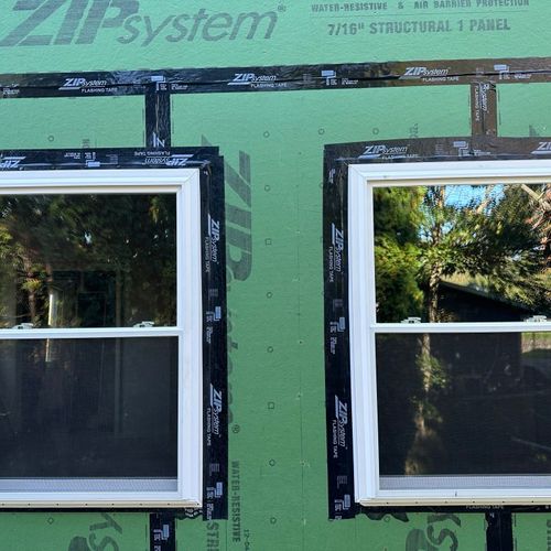 New construction window installation !