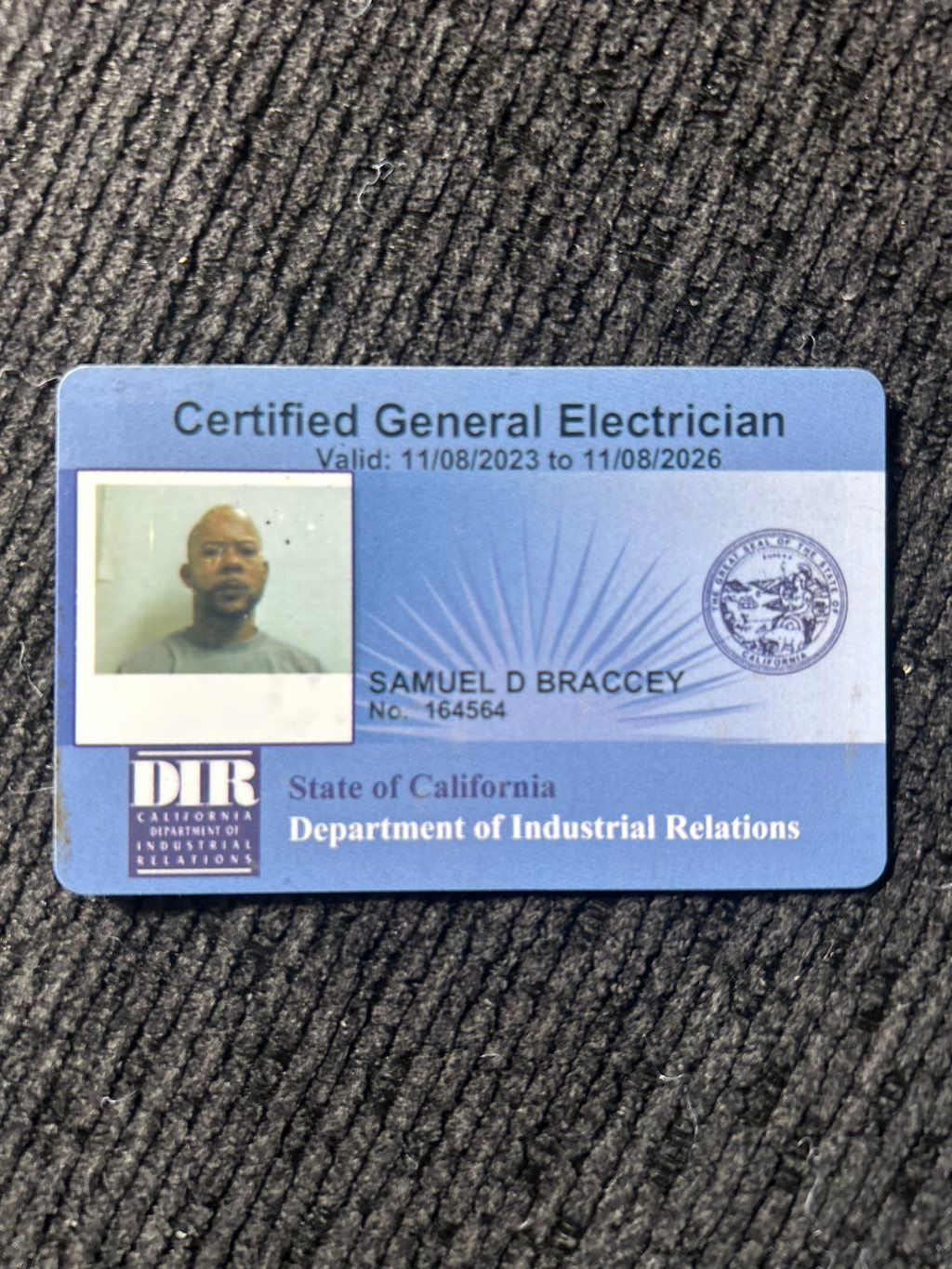 State Certified Electrician.
Qualified to perform 