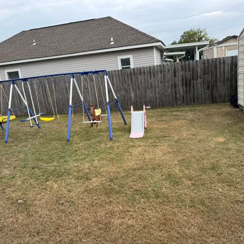 Needed a swingset put together for my grandbaby.  