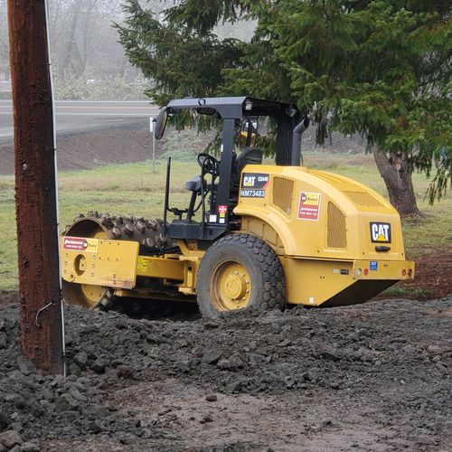 Getting ready for compaction testing on a pad buil