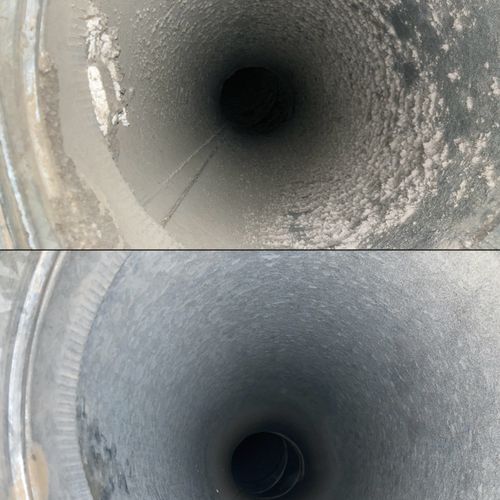 Air Duct Before and After Cleaning