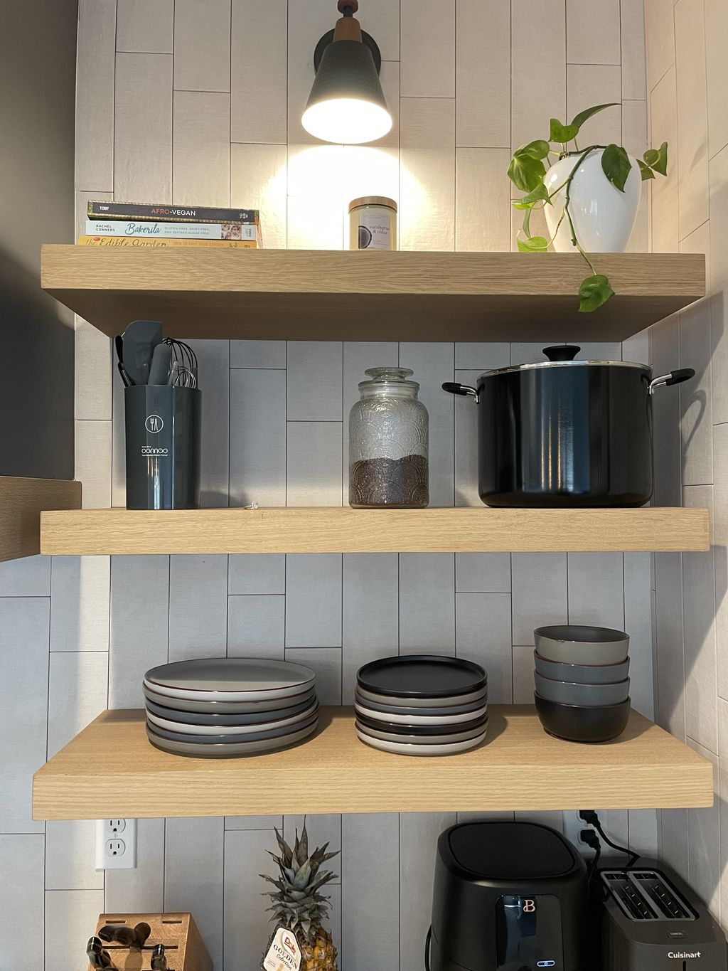 White Oak Floating Shelves 