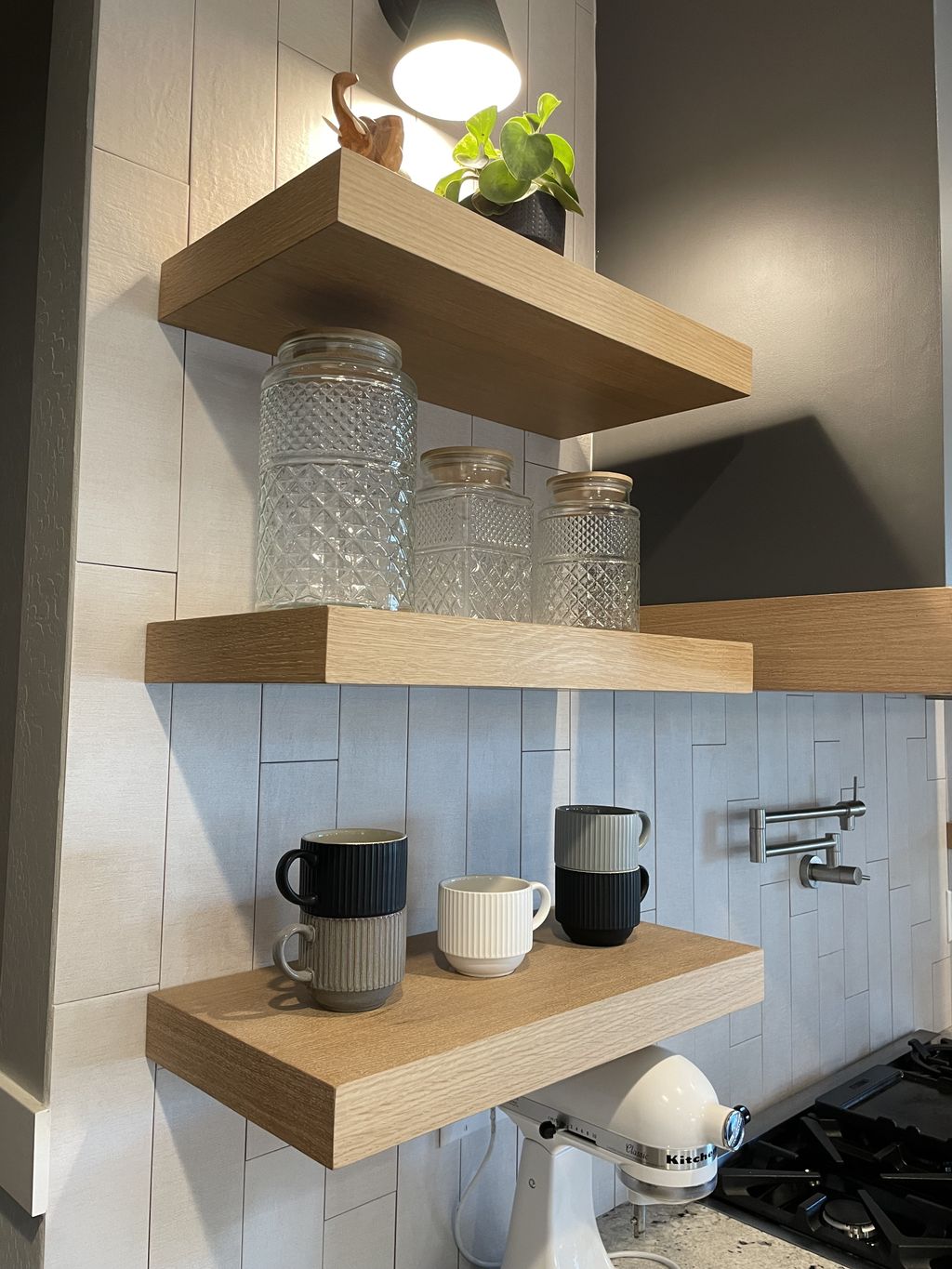 White Oak Floating Shelves 