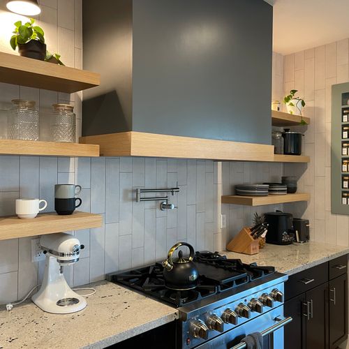 White Oak floating Shelves 