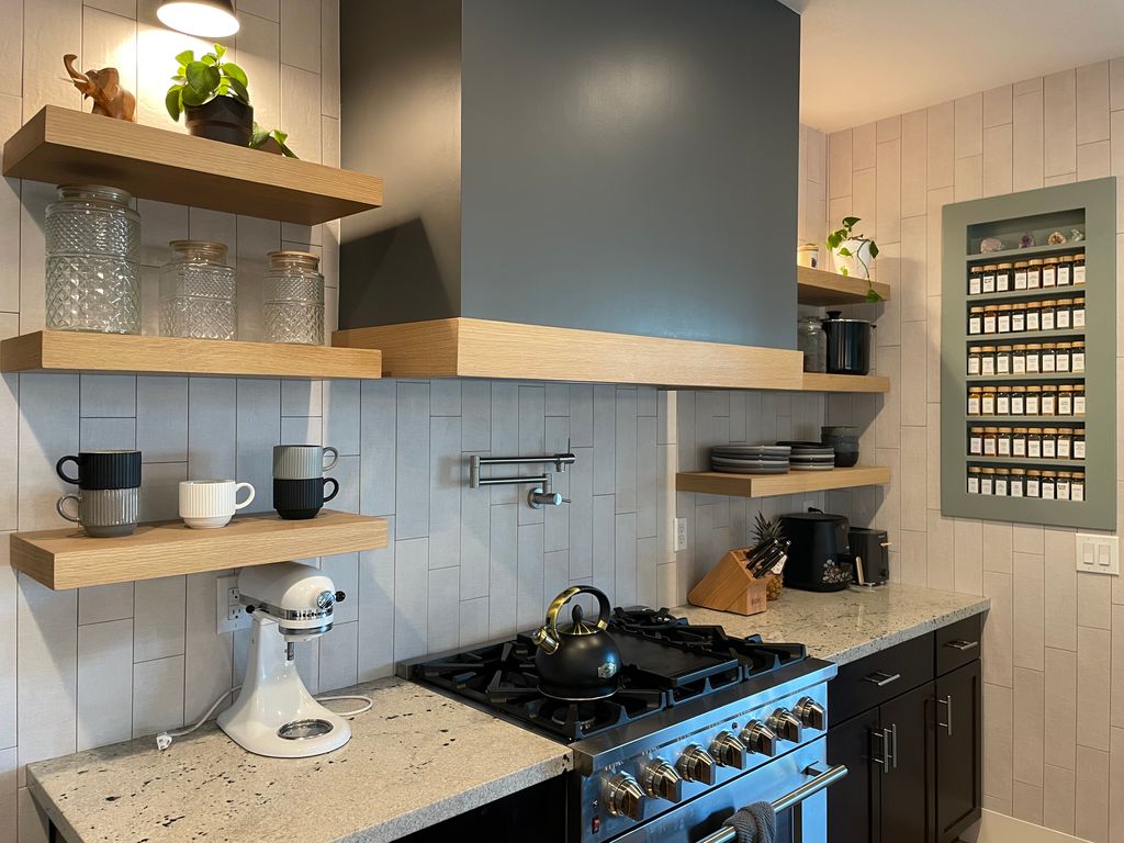 White Oak floating Shelves 