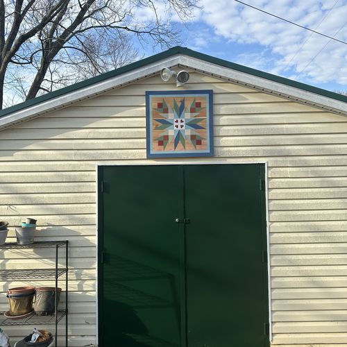 Barn quilt installed