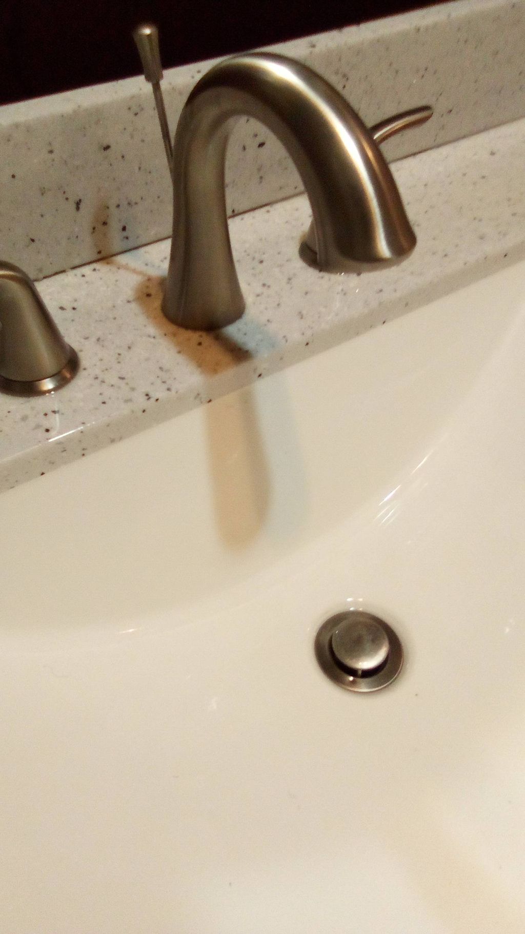 Polished bathroom sink..