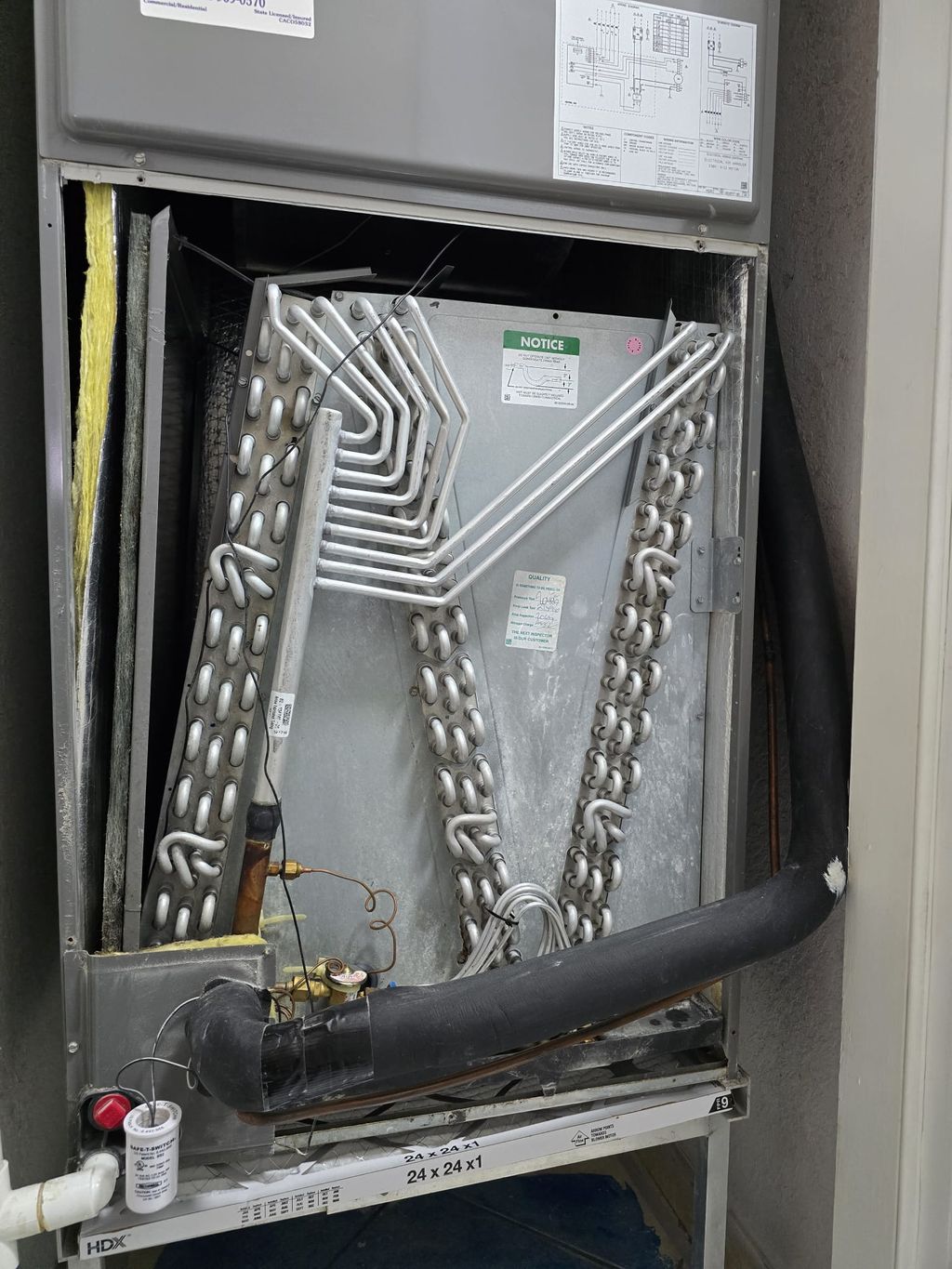 Evaporator Coil - Drain Pan Cleaning & Inspection