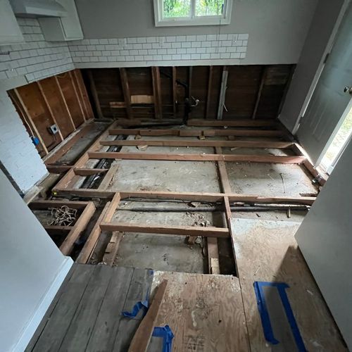 Pre subfloor and drywall installation