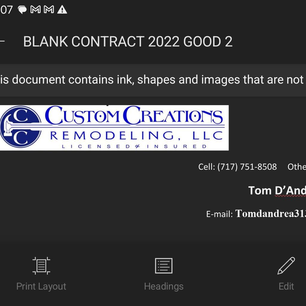 custom creations remodeling llc