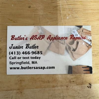 Avatar for Butler’s ASAP Appliance Repairs, LLC