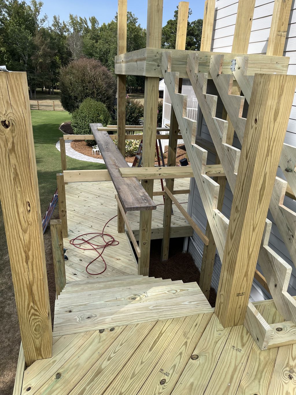 Apartment conversion over garage with new deck & s