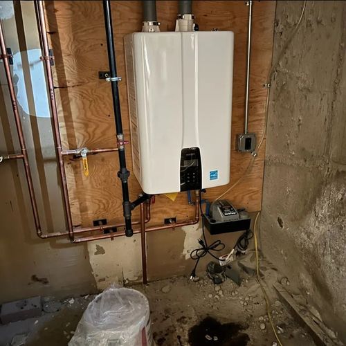 Navian tankless water heater install