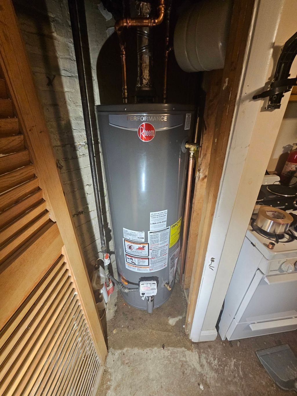 50 gallon hot water tank install. 