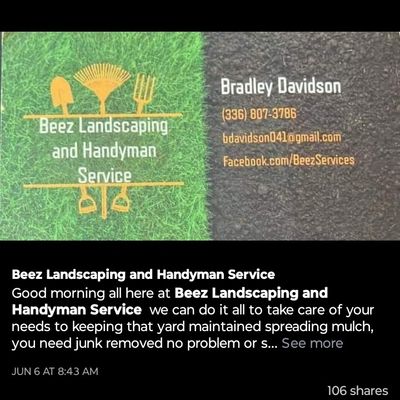 Avatar for Beez Landscaping and Handyman Service