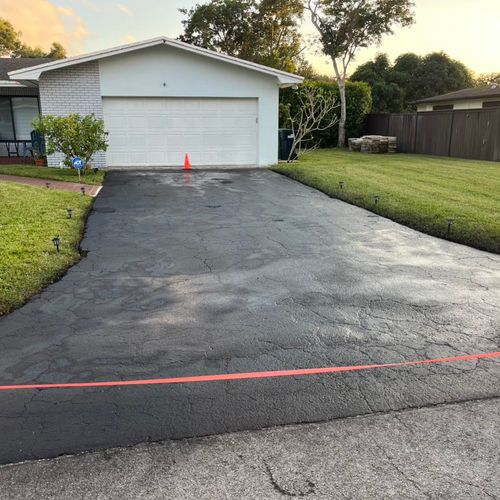 Rick did a fine job on our asphalt driveway as one