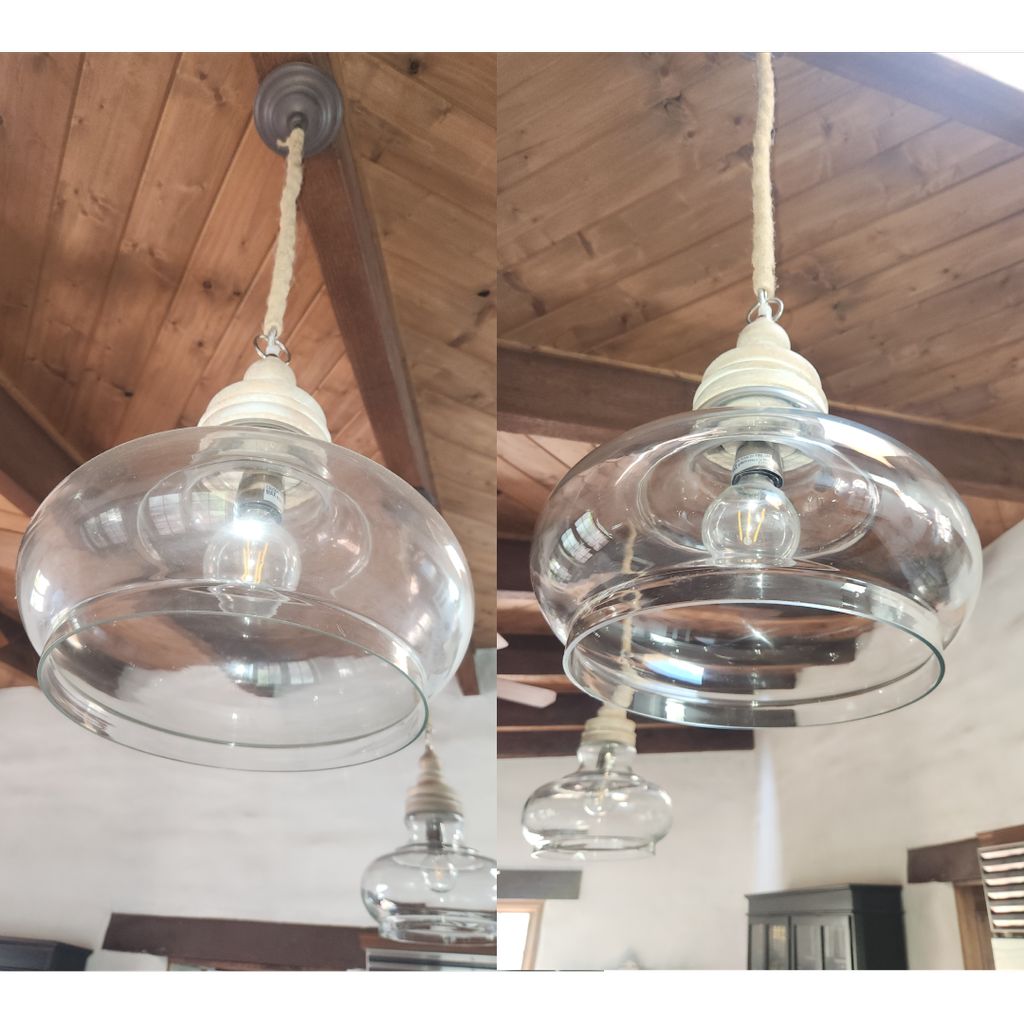 Before and after light fixtures