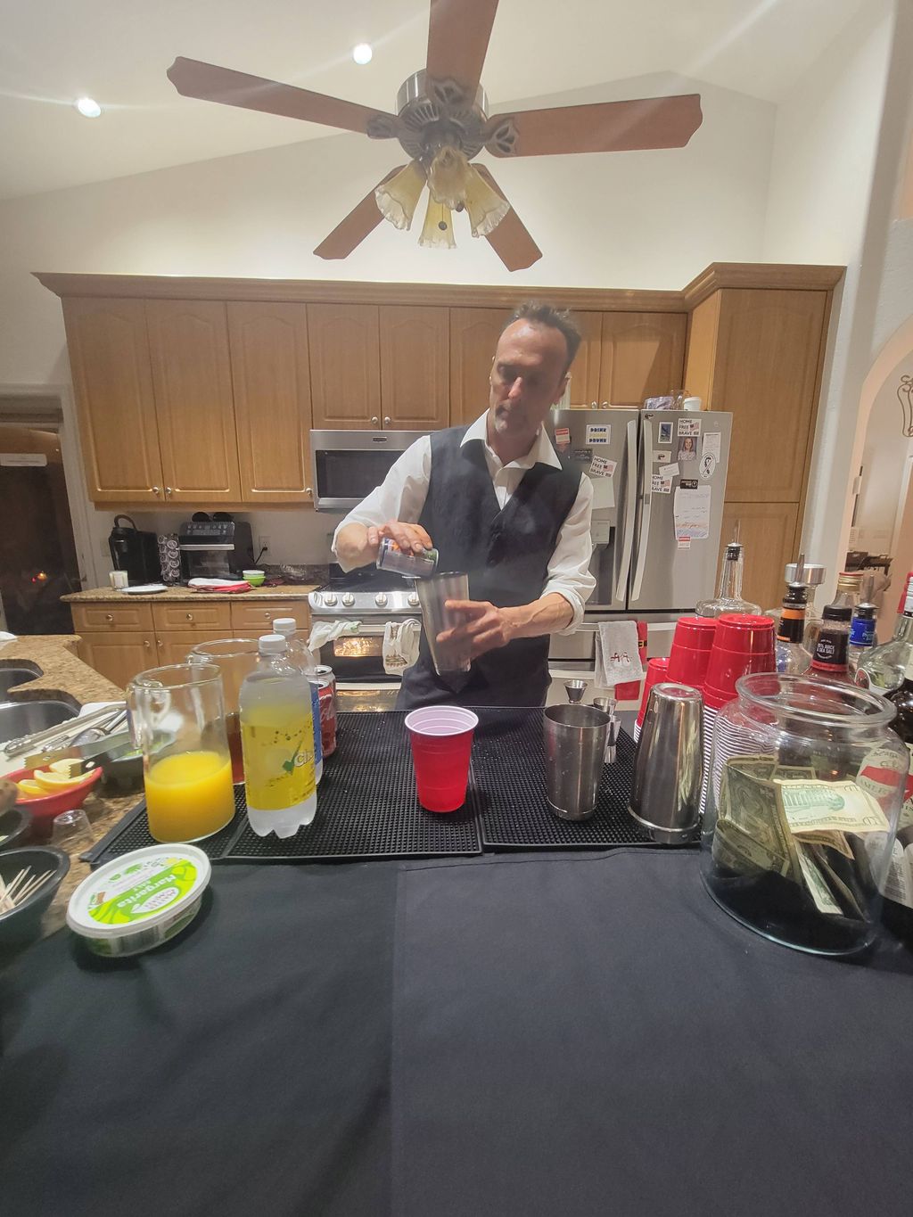Christmas house party.
