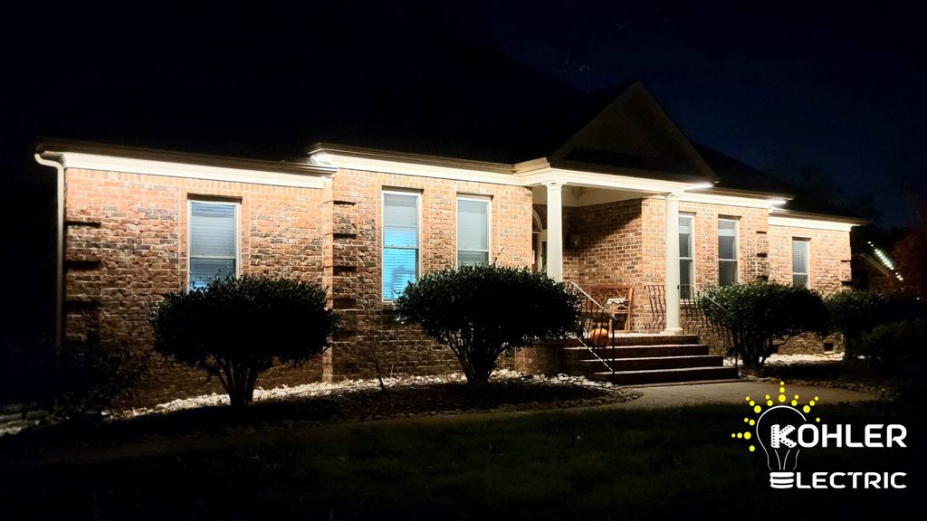 Exterior LED soffit lighting really brought this h