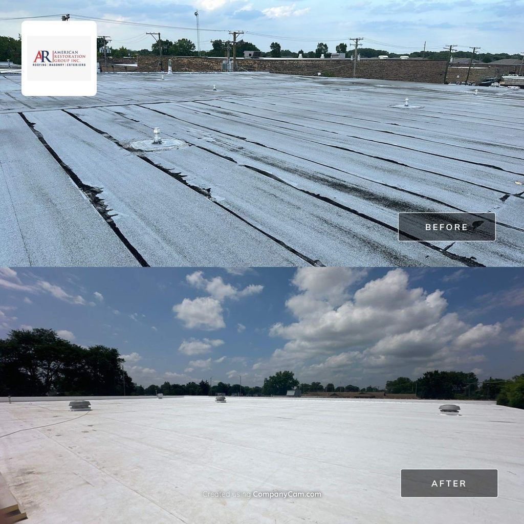 Flat Roof TPO Before and After