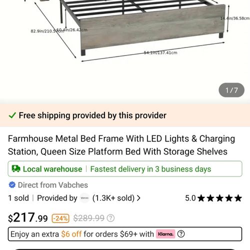 Client-Purchased bed frame