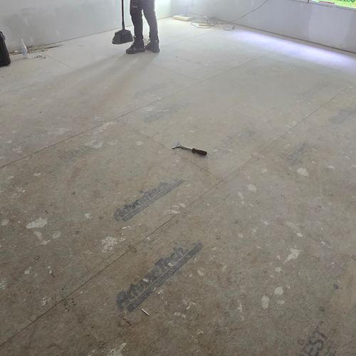 Subfloor Prep and Hardwood Flooring Installation B