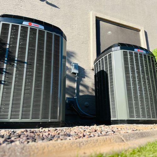 2 Trane XV20 heat pump systems