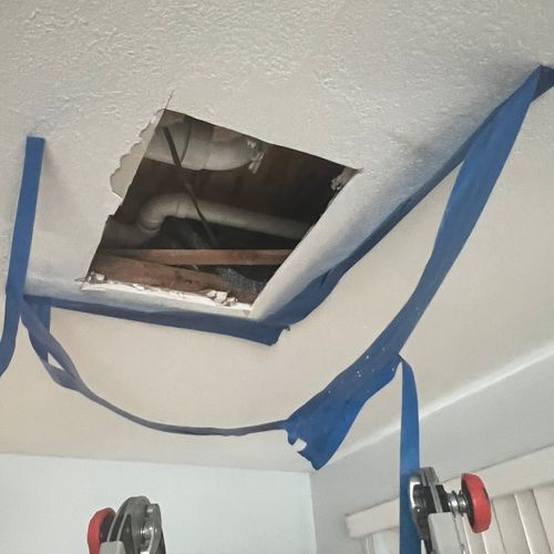 The “BEFORE” of a ceiling repair