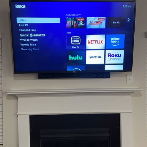 Wireless tv mount and sound bar mount.