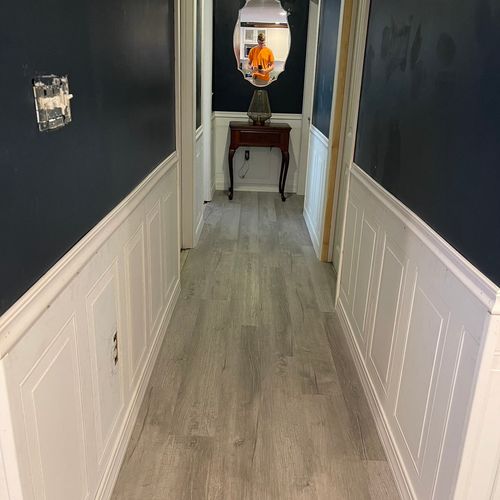 Wainscoting install with chair rail