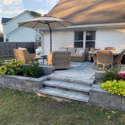 Lowcountry Masonry, LLC built a raised patio in my