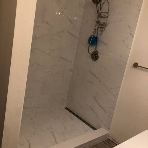 Tiling / Bath Shower / Tap / Glassing border / Bel